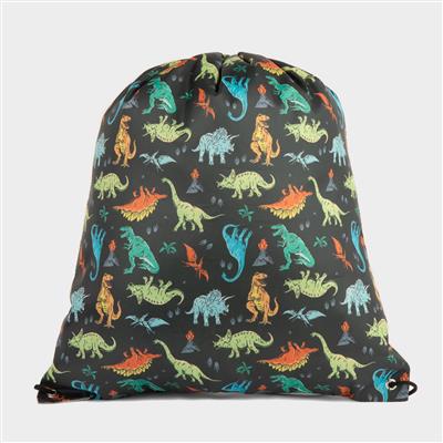 Dawley Black Dinosaur Print Plimsoll Bag