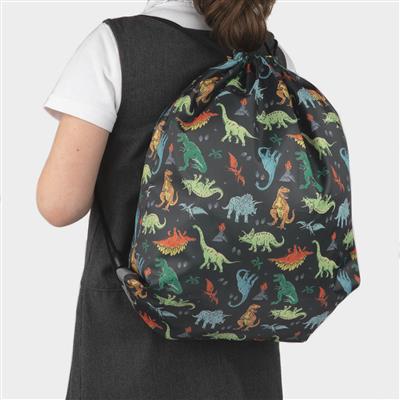 Dawley Black Dinosaur Print Plimsoll Bag