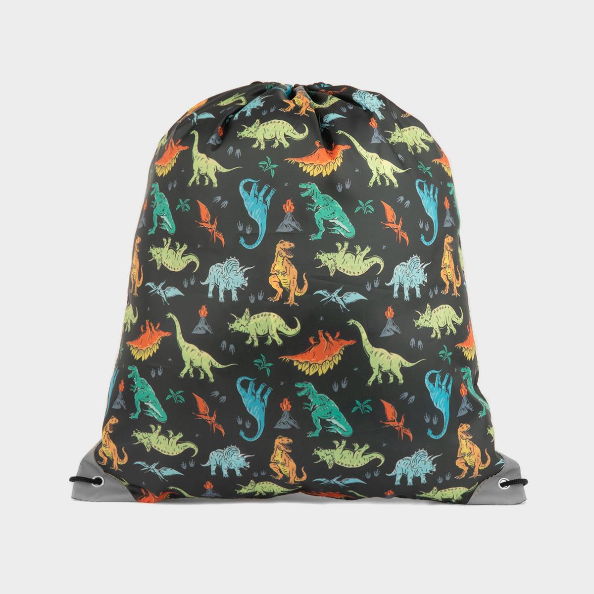 Dawley Black Dinosaur Print Plimsoll Bag
