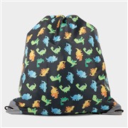XL Bexley Kids Black Dinosaur Print Pump Bag (Click For Details)