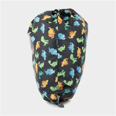 Bexley Kids Black Dinosaur Print Pump Bag