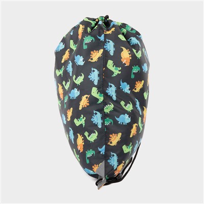 Bexley Kids Black Dinosaur Print Pump Bag
