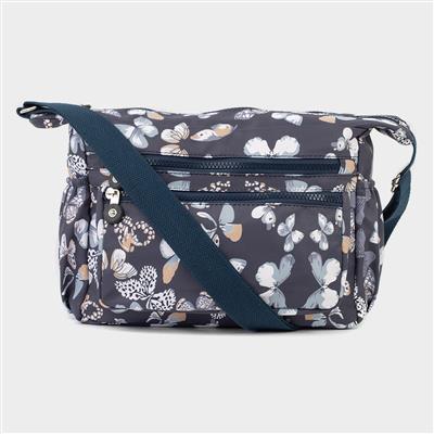 Opal Navy Butterfly Print Cross Body Bag