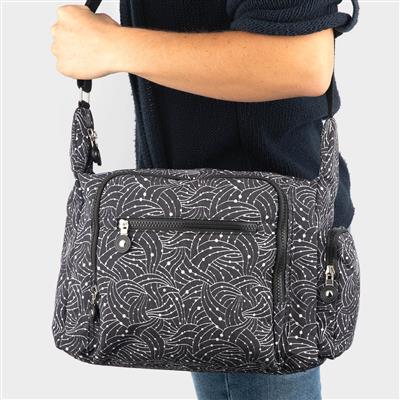 Orla Womens Black Printed Cross Body Bag