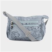 Lilley Womens Grey Floral Cross Body Bag (Click For Details)