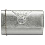 Lotus Aria Womens Metallic Silver Clutch Bag (Click For Details)