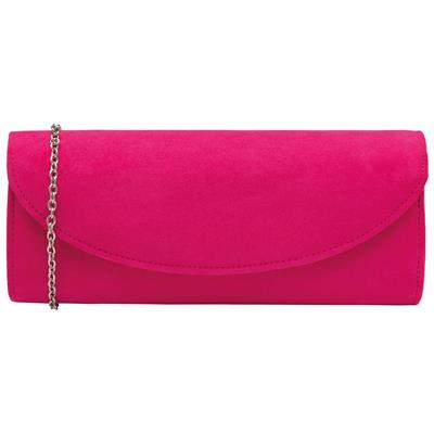 Claire Womens Fuchsia Pink Clutch Bag