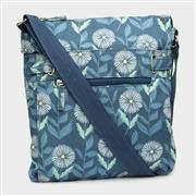 Blue & Floral Print Handbag (Click For Details)
