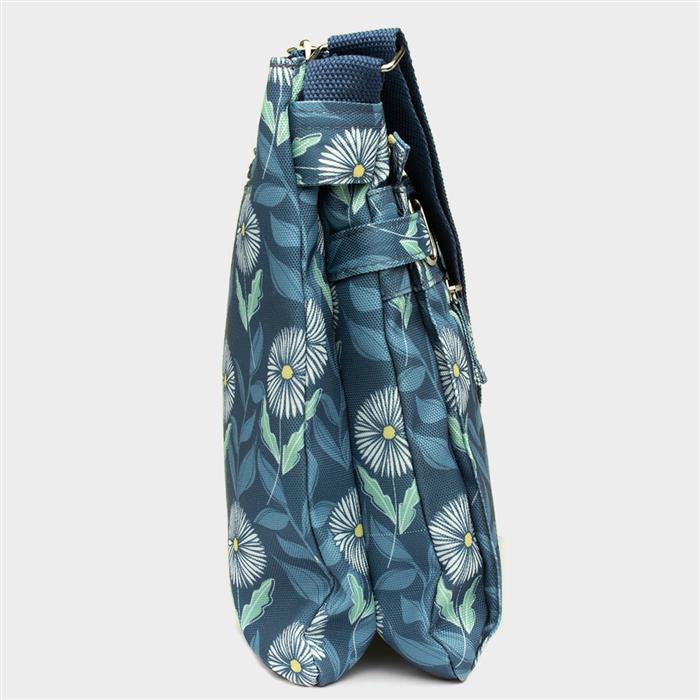 Blue & Floral Print Handbag