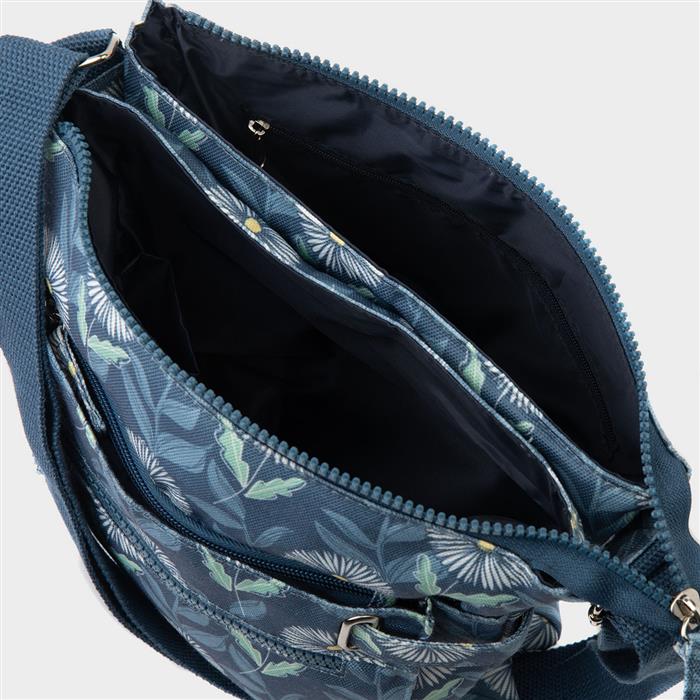 Blue & Floral Print Handbag