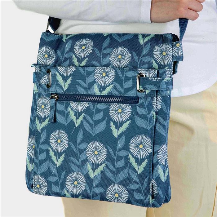 Blue & Floral Print Handbag