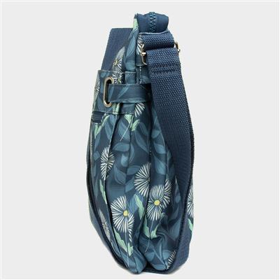 Blue & Floral Print Handbag