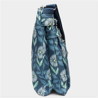 Blue & Floral Print Handbag