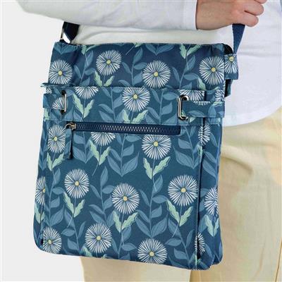 Blue & Floral Print Handbag