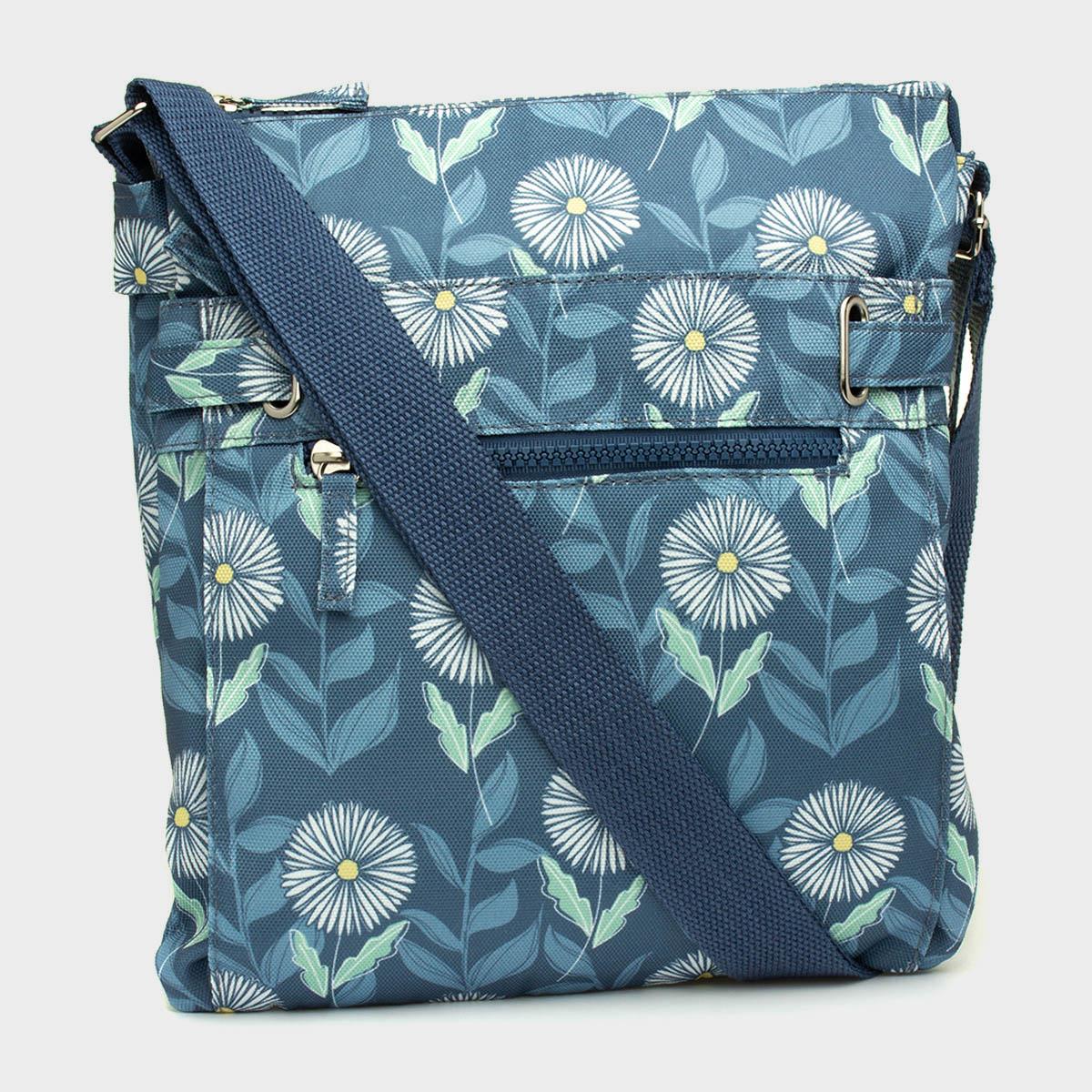 Blue & Floral Print Handbag