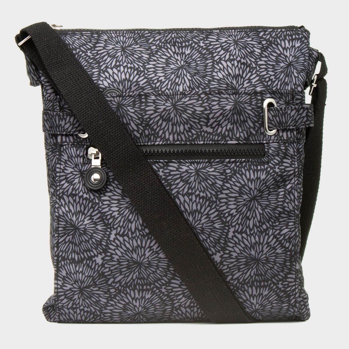 Black and Grey Patterned Cross Body Handbag90312 Shoe Zone