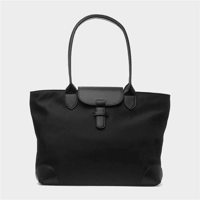 Womens Black Zip Up Handbag