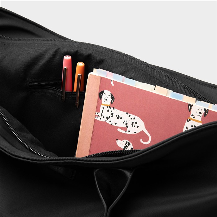 Womens Black Zip Up Handbag