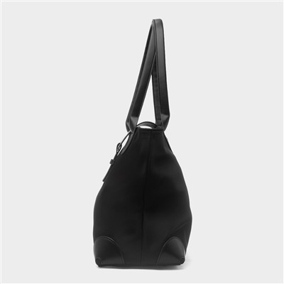 Womens Black Zip Up Handbag