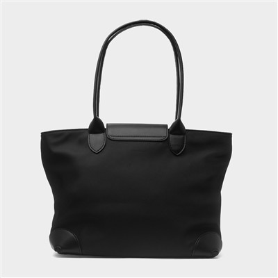 Womens Black Zip Up Handbag