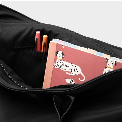 Womens Black Zip Up Handbag