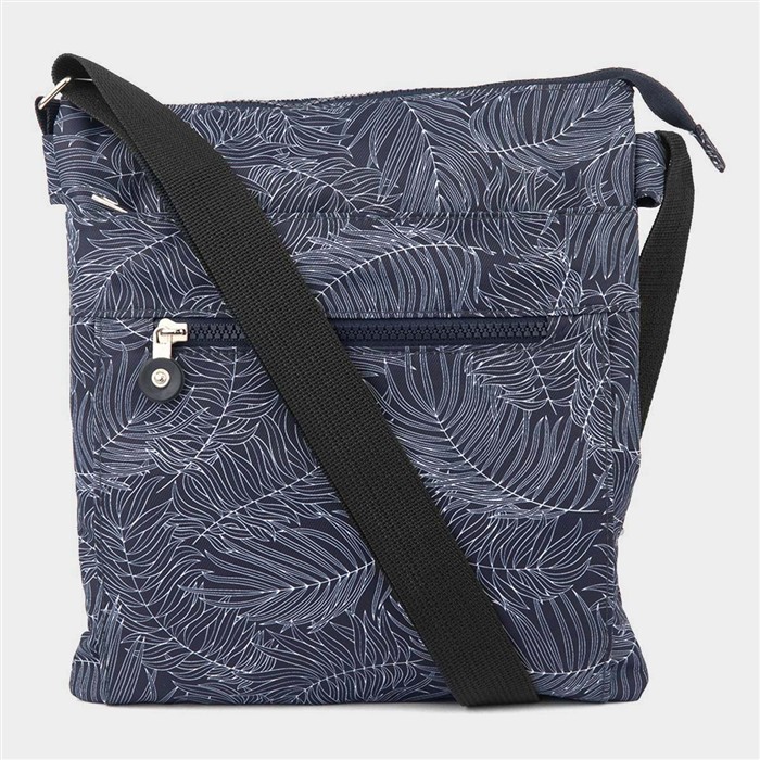 Blue Patterned Crossbody Bag