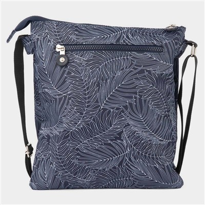 Blue Patterned Crossbody Bag