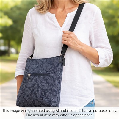 Blue Patterned Crossbody Bag