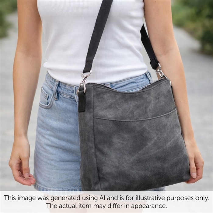 Womens Grey Crossbody Bag