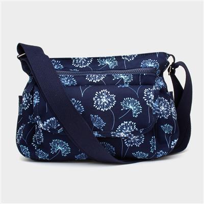 Blue Floral Cross Body Bag
