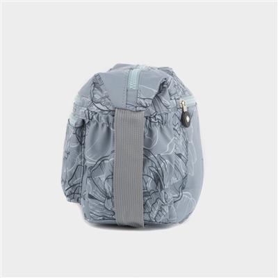 Womens Grey Floral Cross Body Bag