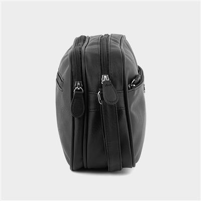 Irene Womens Black Compartment Handbag