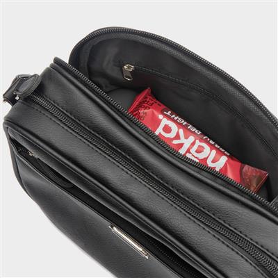 Irene Womens Black Compartment Handbag