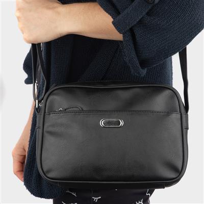 Irene Womens Black Compartment Handbag