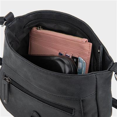 Celia Womens Black Cross Body Bag