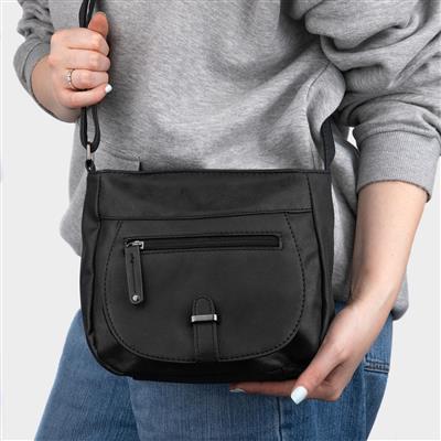 Celia Womens Black Cross Body Bag