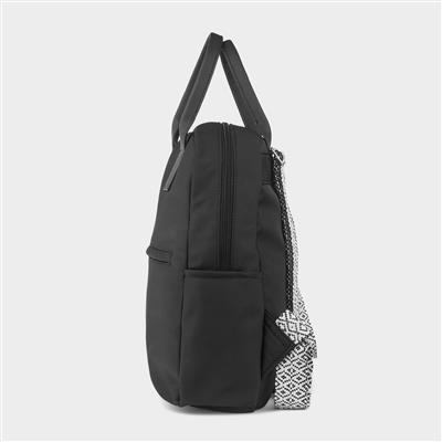 Black Woven Straps Back Pack