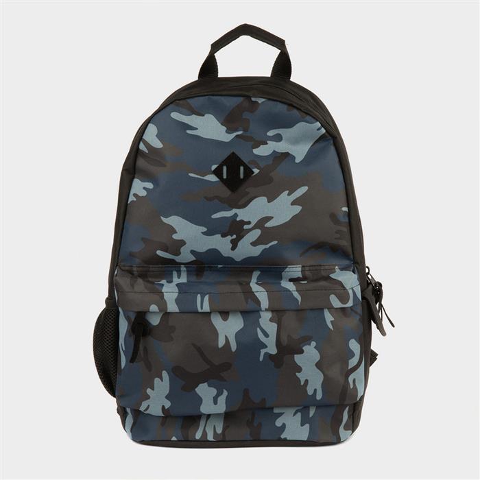 Blue & Multi-Coloured Camo Backpack