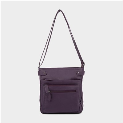 Womens Purple Cross Body Handbag
