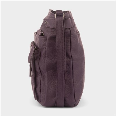 Womens Purple Cross Body Handbag