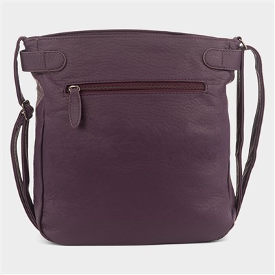 Womens Purple Cross Body Handbag
