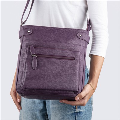Womens Purple Cross Body Handbag