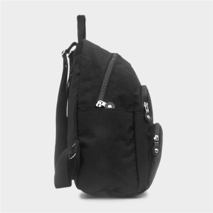 Stamford Black Zip Up Backpack