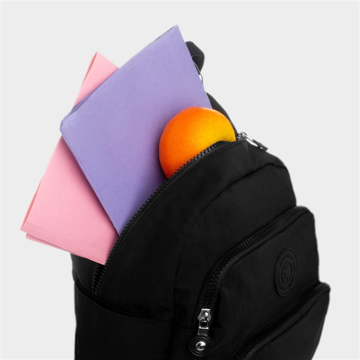 Stamford Black Zip Up Backpack
