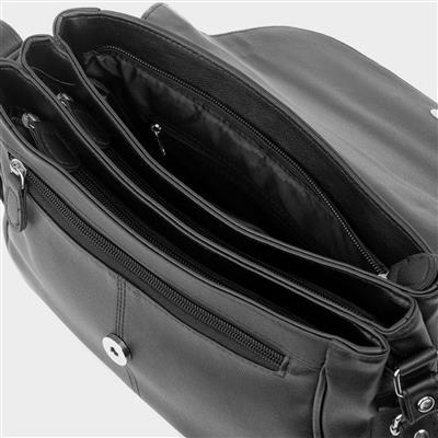 Black Organiser Shoulder Bag