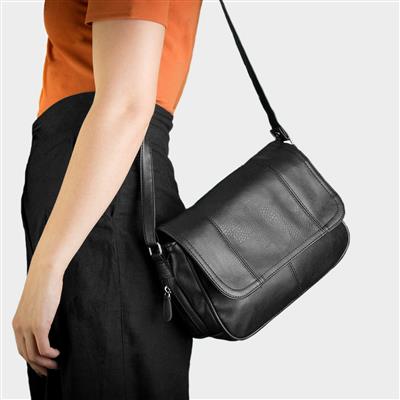 Black Organiser Shoulder Bag