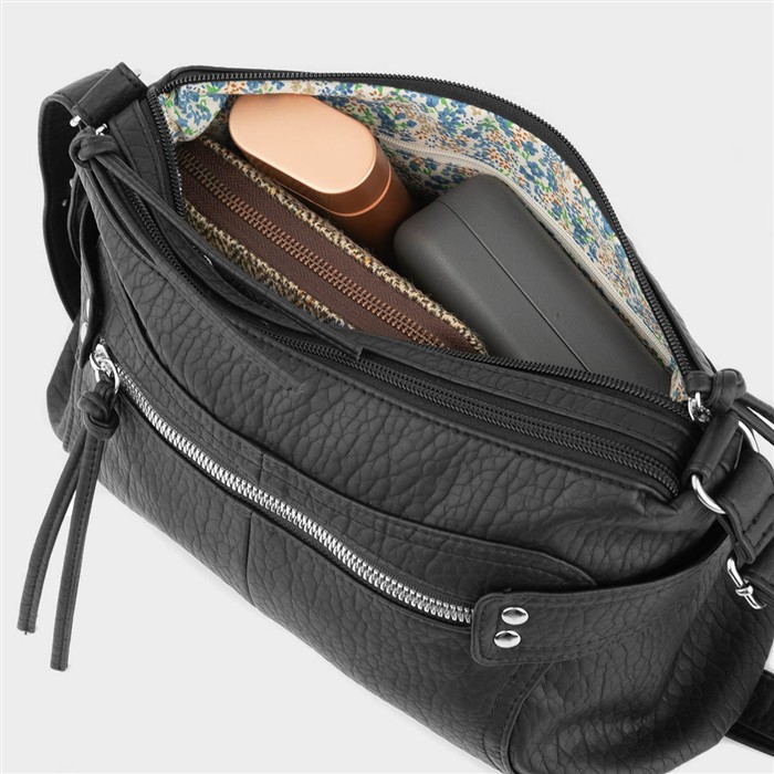 Womens Black Crossbody Handbag