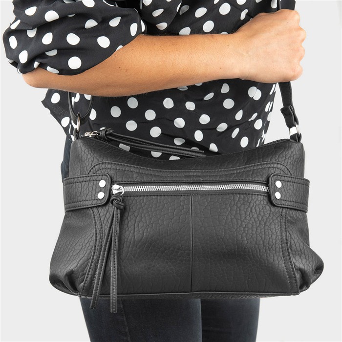 Womens Black Crossbody Handbag