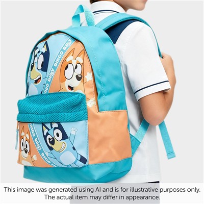 Kids Blue & Orange Character Backpack