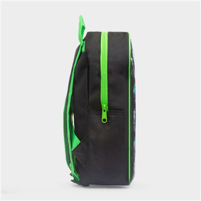 Kids Green & Black Character Backpack